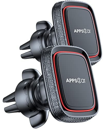 Image of APPS2Car 2 PACKS Magnetic Phone Car Mount, in Car Phone Holder Air Vent Magnetic, 6 N52 Magnets Universal Mobile Phone Holders for Cars, for iPhone Pro Max Samsung S22 Ultra P30 GPS