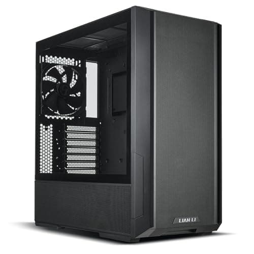 Image of Lian Li LANCOOL 216 Mid-Tower Case – Black, High-Airflow Mesh Front, Tempered Glass Side Panel