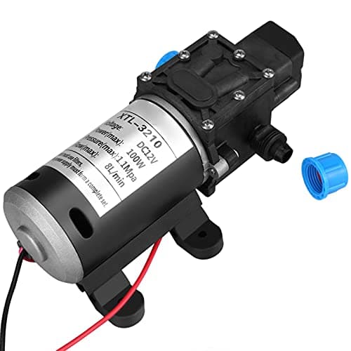 Image of Keenso 12V DC Diaphragm Self Priming, 100W 8L/Min 160Psi High Pressure Self Priming Intelligent Valve (with Pressure Switch) 12v