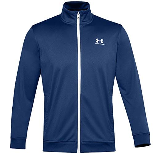 Image of Under Armour Men's Sportstyle Tricot Jacket Zipper, Sweatshirt Not Applicable, American Blue (449)/Onyx White, M