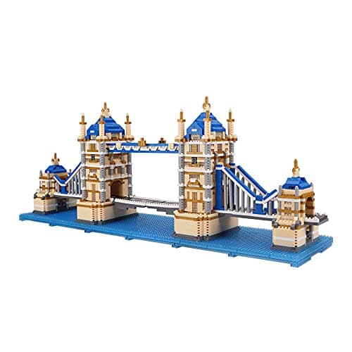 Image of LULUFUN Building Blocks Set, London Tower Bridge Building Blocks, Mini Diamond Blocks, Architecture Educational Toys for Birthday Gift, Children Party, Kids Prizes, 3800PCS