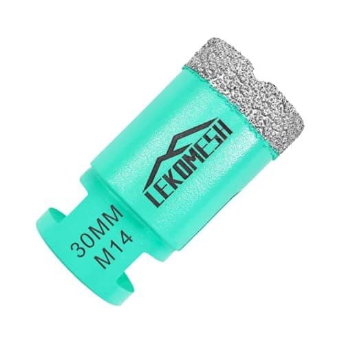 Image of LEKOMESH Diamond Core Drill Bits 30MM - Vacuum Brazed Diamond Hole Saw for Porcelain, Ceramic, Marble, Granite, Stone, Quartz - M14 Thread for Angle Grinder