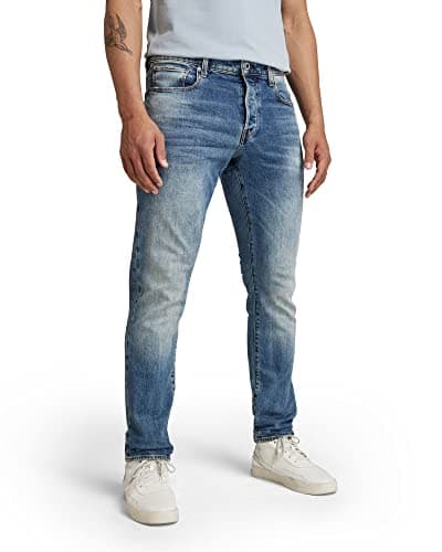 Image of G-STAR Men's 3301 Regular Tapered Jeans, Blue (vintage azure 51003-C052-A802), 36W / 34L