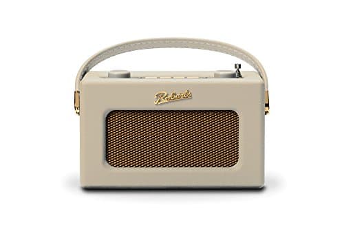Image of ROBERTS Revival Uno BT Radio Compact Portable Radio with Dab-FM, Bluetooth, Vintage Design, Streaming, Auxiliary Input, Headphone Output, Alarms, 2 Year Warranty – Cream Pastel