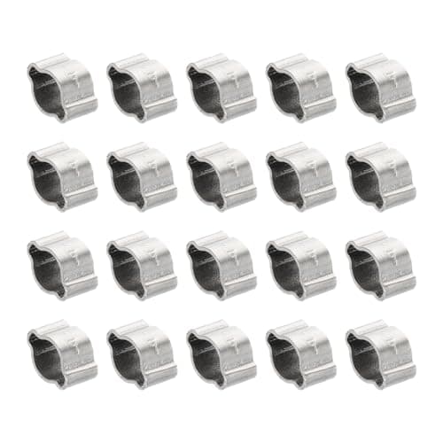 Image of PATIKIL 30 Pack 5-7mm Double Ear Hose Clamp, 304 Stainless Steel O Clip Crimp Rings for Fuel Petrol Pipe Tube Fitting Connections, Silver Tone