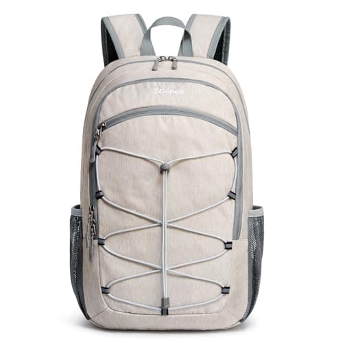 Image of G4Free 20L Small Lightweight Backpack Rucksack for Women Men, RFID Mini Waterproof Backpack Daypack Womens for Hiking Walking Camping Travel, Off white
