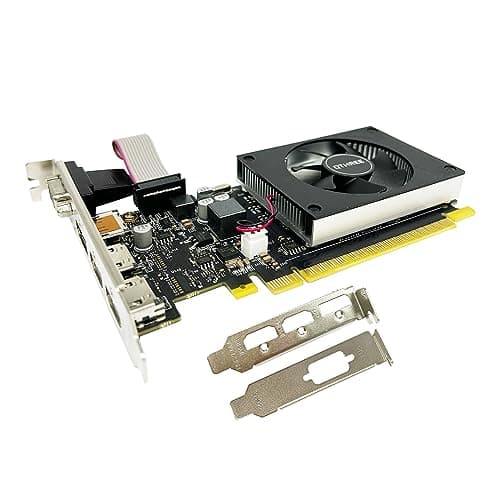 Image of QTHREE GeForce GT 730 4GB 64Bit DDR3 Graphics Card,2x HDMI,VGA,DP, Low Profile Dsktop Video Cards for PC Gaming GPU,PCI E x8 2.0,Support 4 Monitors,Win11,DirectX 12