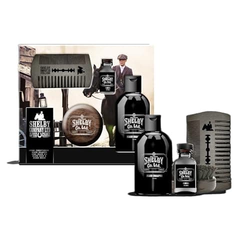 Image of Peaky Blinders Gift Set 250ml Beard Shampoo, 30ml Beard Oil, Beard Comb & Brush