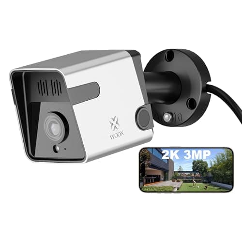 Image of WOOX 2K Security Camera Outdoor Wired, WiFi Camera for Outdoor Security with Aluminum Alloy Housing, AI Detection, Siren Alarm, 2-Way Audio, Night Vision, IP65, 2.4Ghz Wi-Fi, Works with Alexa & Google