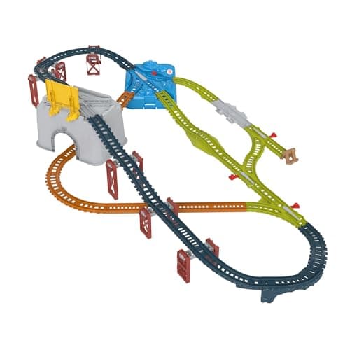 Image of ​Thomas & Friends Toy Train Tracks Set, Connect & Build Bucket, 34-Piece Expansion Pack for Diecast & Motorized Trains, Kids Ages 3+ Years, HNP81