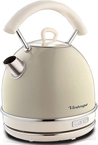 Image of Ariete 2877/03 Retro Style Cordless Dome Kettle, Removable and Washable Filter, 1.7 Litre Capacity, 360 ° Rotating Base, Visible Water Level, Vintage Design, Beige