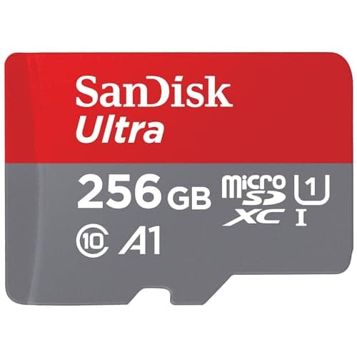 Image of SanDisk 256GB Ultra microSDXC card + SD adapter, Memory card Full HD, up to 150 MB/s, For smartphones and Tablets, with A1 App Performance, UHS-I, Class 10, U1
