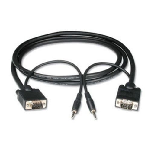 Image of C2G 35ft HD15 UXGA + 3.5mm Stereo Audio M/M Monitor Cable 10.67m VGA (D-Sub) + 3.5mm Black - Video Cable Adapters (10.67m, VGA (D-Sub) + 3.5mm, VGA (D-Sub) + 3.5mm, Nickel, Black, Male)