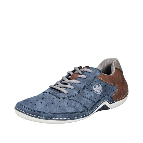 Image of Rieker Men's Fsk Low Shoes Lace-Up, Blue, 9.5 UK