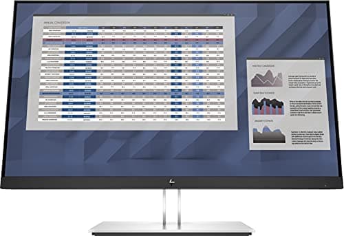 Image of HP E27 G4 Business Monitor, 27" IPS FHD Screen, 5ms Response Time Overdrive, Resolution 1920 x 1080, Anti-Glare, Adjustable Tilt/Height/Pivot, DiplayPort, HDMI, VGA, USB, Silver