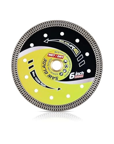 Image of Diamond Porcelain Cutting Discs 150mm,Super Thin Turbo Tile Blade Cut on Porcelain,Granite,Marble,Concrete,Tiles,Stones,Bricks & Ceramics