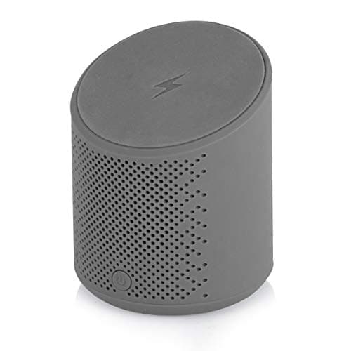 Image of Akai A61052G DYNMX Portable Wireless Charging Speaker with Bluetooth Connectivity, 3W Audio Output, 5W Charging, Grey