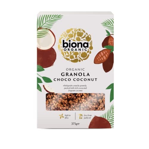 Image of Biona Organic Choco-Coconut Crunchy Wholegrain Granola, 375g