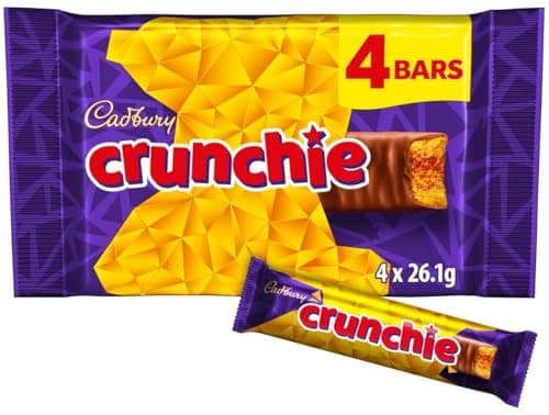 Image of premium Chocolate 4 Bar Range – Premium Chocolate Gift For Any Occasion (Cadbury Crunchie Chocolate Bar 4 x 26.1g)
