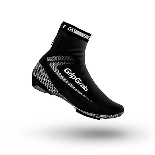 Image of GripGrab Unisex Raceaqua Waterproof Road Bike Rain Aero Overshoes Windproof Cycling Sleek Tight Fitting Gaiters Shoe Covers, Black, M 6.5-7.5 EU