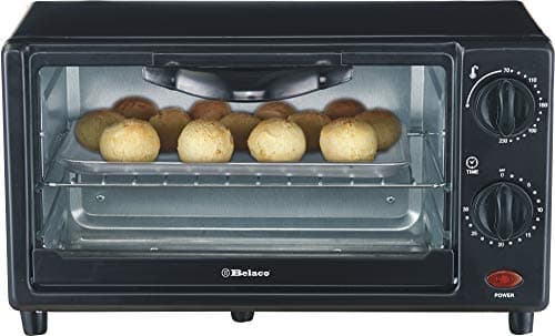 Image of Belaco Mini 9L Toaster Oven Tabletop Cooking Baking Portable Oven 650w 100-250° Stainless steel heating tube incl. baking tray & wire rack