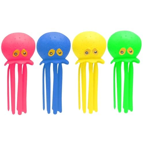 Image of Nukinp 4PCS Toddler Pool Toys Octopus Water Balls Sensory Stress Relief Toys for Kids Beach Water Table Swimming