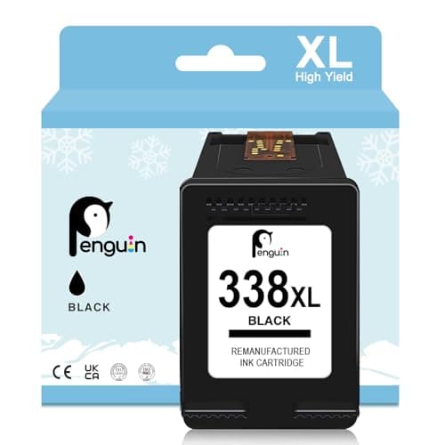 Image of Penguin 338XL Printer Ink Cartridge Replacement for HP 338 XL Compatible with HP Photosmart 2610 2710 Deskjet 460 9800 Officejet 212 5740 6210 100 150 PSC 1610 2355 2575 Black