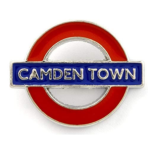 Image of TFL7004 Official Licensed Camden Town London Underground Roundel Pin Badge – Enamel Metal Lapel Badge 24 x 20mm Tube Souvenir Gift