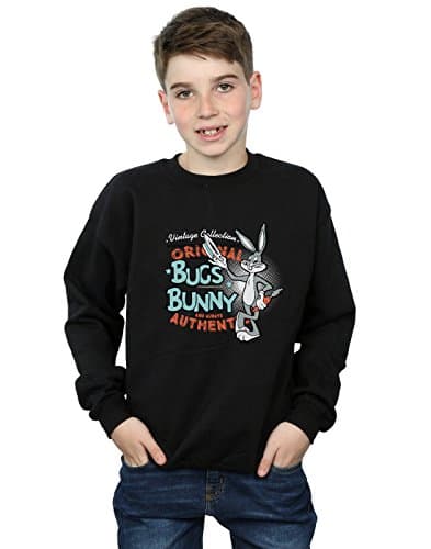 Image of LOONEY TUNES Boys Vintage Bugs Bunny Sweatshirt 5-6 Years Black