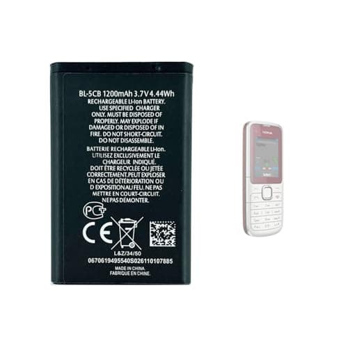 Image of Aousavo BL-5CB Replacement Battery Compatible with Nokia 105 (2019) Nokia 1800 E60 3600 3660 Nokia C1-01, C1-02, X2-05, 1616, 1800, 100, 101, 105, 106, 109