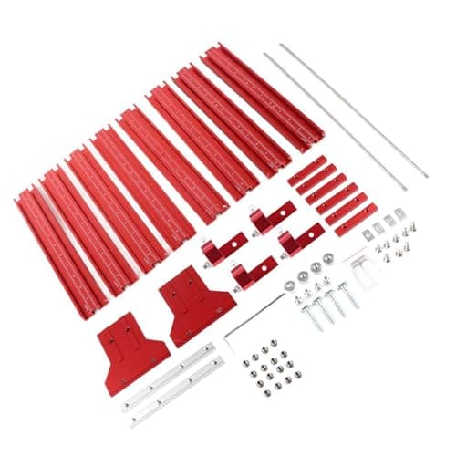 Image of Jelquix Parallel Guide Rail System, Aluminum Alloy Circular Saw Guide Rail with Adjustable Limit Block and Accuracy Scale for Table Saws and Woodworking Tools