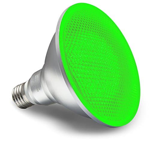 Image of Long Life Lamp Company PAR38 LED Light Bulb Green15w Reflector Bulb E27 Edison Screw Spotlight Super Bright IP65 Outdoor Garden Spike Light Bulb
