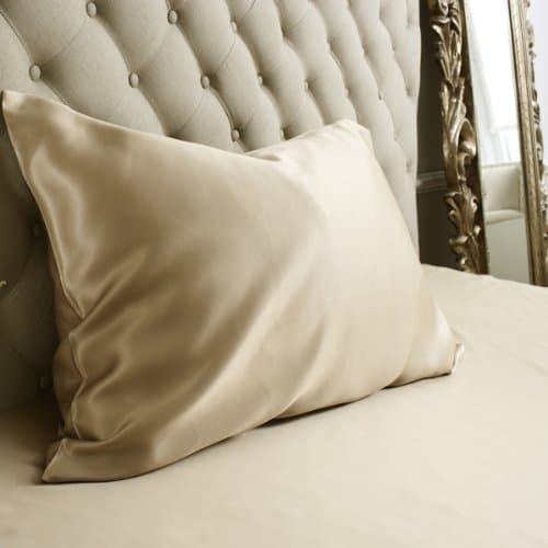 Image of Jasmine Silk 100% 19 Momme Mulberry Charmeuse Silk Pillowcase for Hair and Skin 50 cm x 75 cm Envelope Closure - RRP £35 (Taupe)