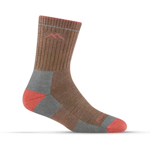 Image of Darn Tough Vermont womens Women Merino Wool Micro Crew Socks Cushion, Bark, M