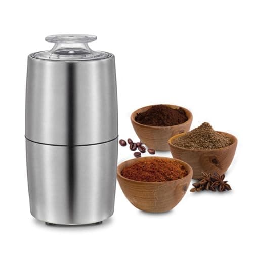 Image of Coffee Grinder Electric - Turimon Stainless Steel Coffee Bean Grinder for Coffe Espresso Latte Mochas, One-Touch Grinder for Herb, Spice, Grain and More