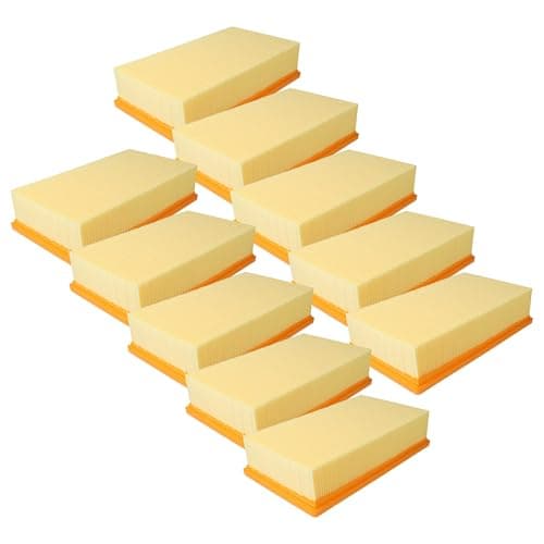 Image of vhbw 10x Flat-Fold Filter F7 compatible with Kärcher NT 30/1 Tact L, NT 30/1 Tact Te H, NT 30/1 Tact Te L Vacuum Cleaner - Pleated Filter Element