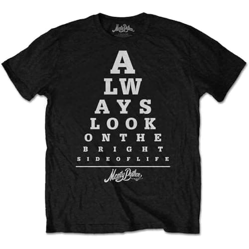 Image of Monty Python Bright Side Eye Test Official Tee T-Shirt Mens Unisex (X-Large) Black