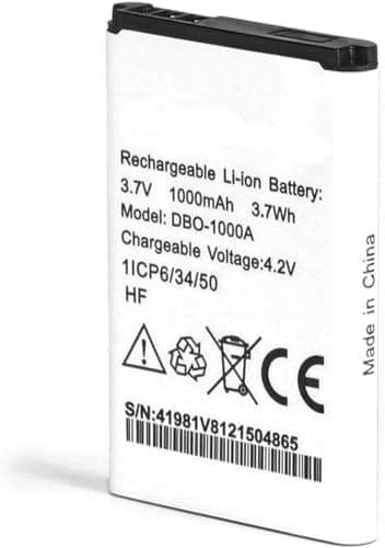 Image of ZIDIOR DBO-1000A Li-ion Rechargeable Battery for Doro Mobile Phones | Compatible with Doro 1370, 1372, 1880, 2404, 5860, 6040, 6060, 6820, 6880, 7000H, 7439 | 1000mAh, 3.7V Replacement Battery