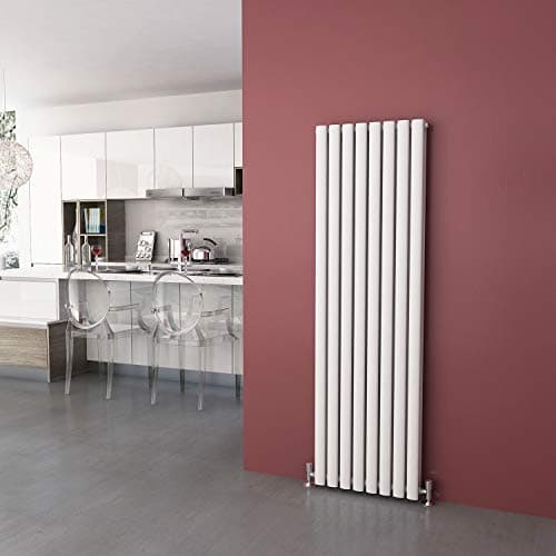Image of ELEGANT Radiators Vertical White Double 1600 x 480 Panel Central Heating Heater Kitchen Oval Column Designer Radiator