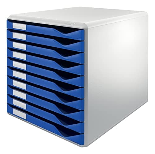 Image of Leitz 52810035 10 A4 Drawer Cabinet, Organiser, Form Set, Blue