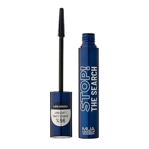 Image of MUA Makeup Academy Stop The Search Mascara, French Navy Blue - Vegan & Cruelty Free (Pack of 1)