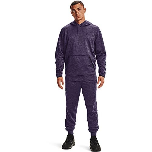 Image of Under Armour Men's Armour Fleece Joggers, Twilight Purple (500)/Black, Medium