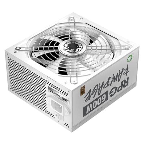Image of GameMax 600W Rampage Power Supply (No Power Cable inc.), Non-Modular, APFC, Japanese Tk Main Capacitor, 80 Plus Bronze, 88% Efficiency, 14cm Cooling Fan, Real Power Gaming | White