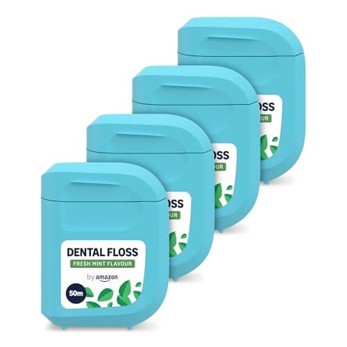 Image of By Amazon Waxed Floss Mint 50m – Pack of 4