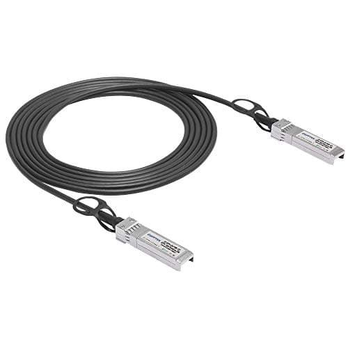 Image of QSFPTEK 10Gb/s SFP+ DAC Cable 2 Meters (2M), 10GBASE-CU Passive Direct Attach Copper Twinax SFP+ Cable for Cisco SFP-H10GB-CU2M, Ubiquiti, D-Link, Supermicro, Netgear, Mikrotik