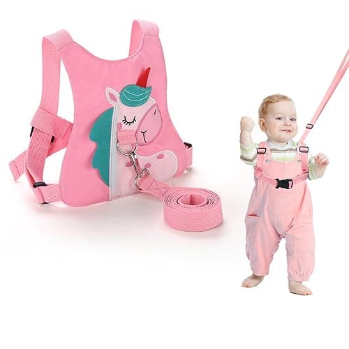 Image of Baby Reins, Pink Unicorn Baby Walking Harness and Toddler Safety Harness, Baby Reins Safety Leash Baby Toddler Anti Lost Belt Reins for Toddlers Boys and Girls 1-5 Years