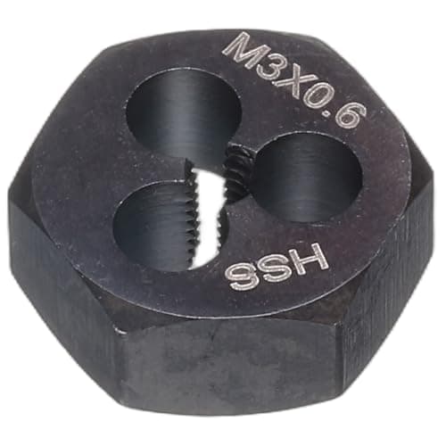 Image of sourcing map Hex Threading Die M3 x 0.6 Metric Thread Right Hand High Speed Steel Rethreading Fixed Die Screw Cutting Tapping Repair Tool