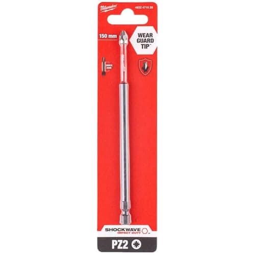 Image of Milwaukee milw Bit PZ2 150 mm Shockwave 4932471928, Multicoloured.