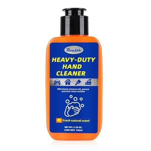 Image of Realth Heavy Duty Hand Cleaner | Orange Hand Wash 100ml | with Natural Scrub and Moisturizer | Strong Grease Remover | for Mechanics Garage & Industrial Workers (WHC100)