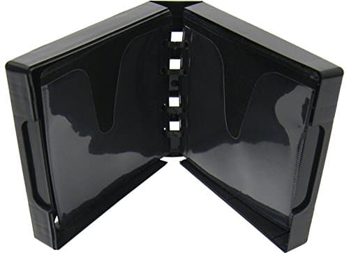 Image of (1) Black 24-Disc Capacity CD DVD 2-Ring Album Wallet Book #CDBR4324BK